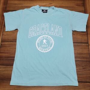 Graceland Teal Unisex Tee "Home Of Elvis 1957 Memphis" - Size Small
